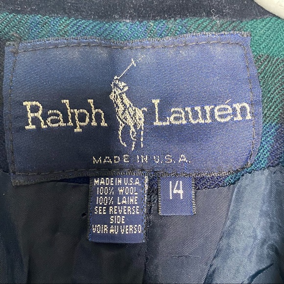 Ralph Lauren Vintage Wool Plaid Navy/Green Multi Academia Iconic Blazer ❗️sold❗️ - Picture 2 of 5
